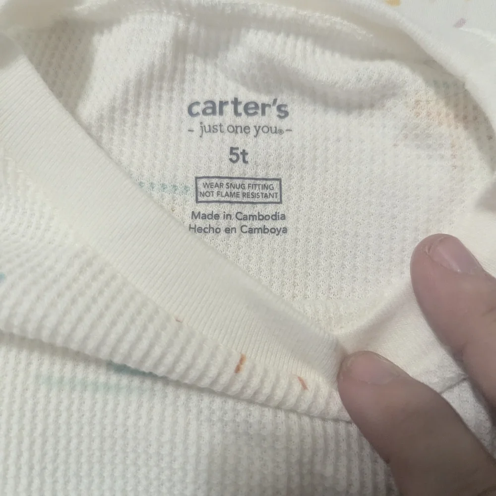 Carter's White Pajama Set with Sun Print